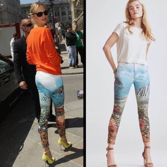 MOTHER Multicolor Scenic Print Jeans - Picture 2 of 8